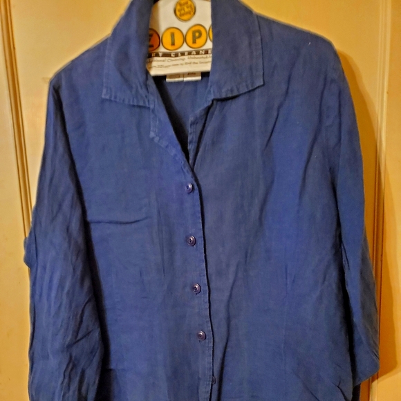 FLAX Angelheart Tops - Vintage 2001 fitted shirt in Indigo M